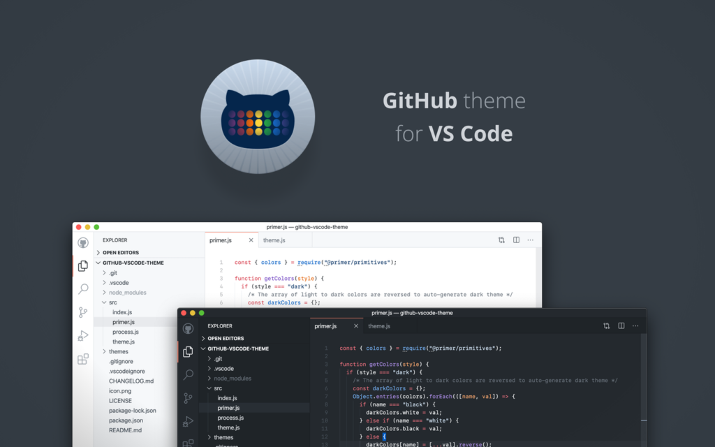 おすすめ拡張機能 github theme for vs code